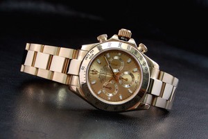 Rolex Oyster Perpetual Superlative Chronometer Swiss 7750 Mens Automatic Gold Dial
